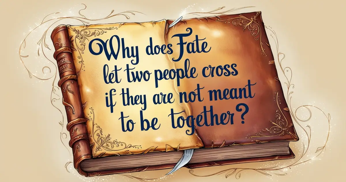 Why Does Fate Let Two People Cross Paths if They Are Not Meant to Be Together